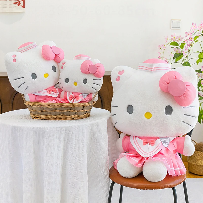 

Новый мультяшный наряд моряка KT Cat, плюшевая игрушка Hello Kitty, мягкая кукла для детей, подарок на день рождения, Рождество для девочек, приятная подушка, мягкая игрушка