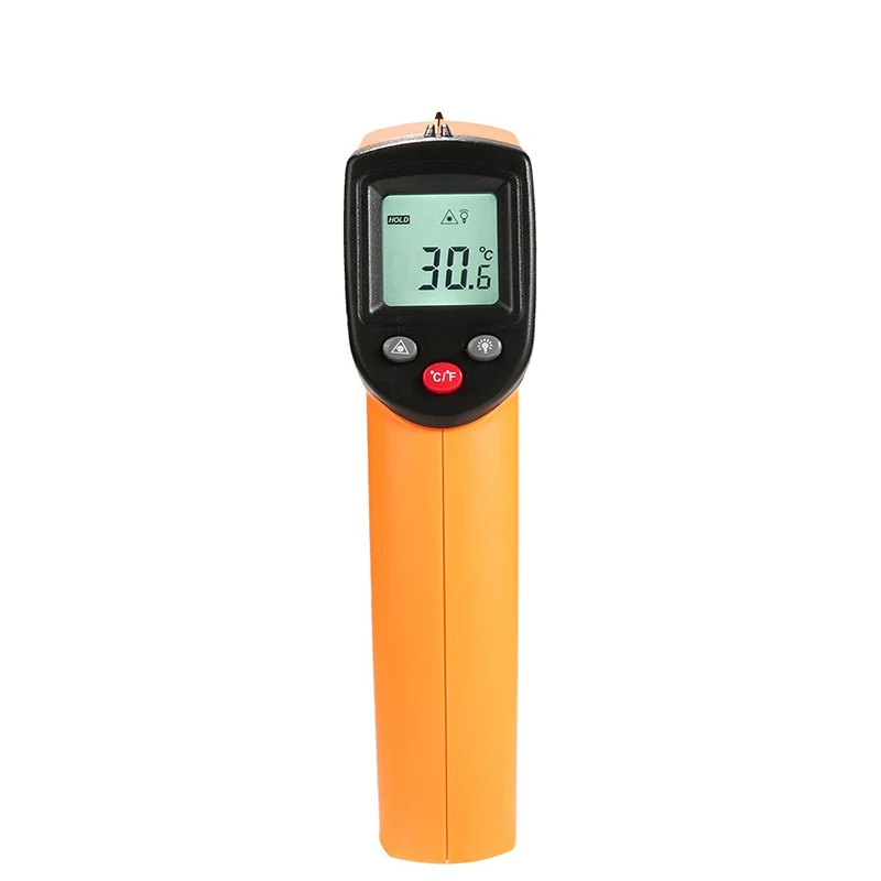 Infrarot-Thermometer mit LCD-Handgerät -50~600 ° C Digitales Laser-Temperaturmessgerät für Pistole, Pizza, Backofen, berührungsloses Thermometer