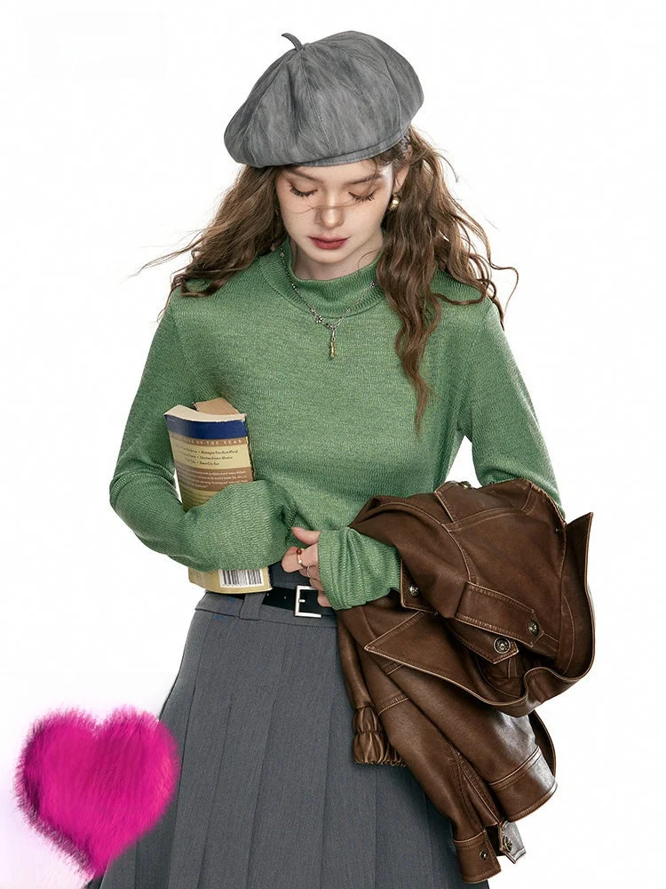 

Облегающий вязаный свитер женский круглый Ne Long Sve Casual Sle Faionable ort Length осеннее новое поступление ELFSA