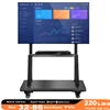32〜86インチテレビ用のモバイルTVスタンド、最大220ポンドの傾斜TVカート、収納棚付きポータブルスタンド、ローリングフロア、ベサ、700x500mm 2