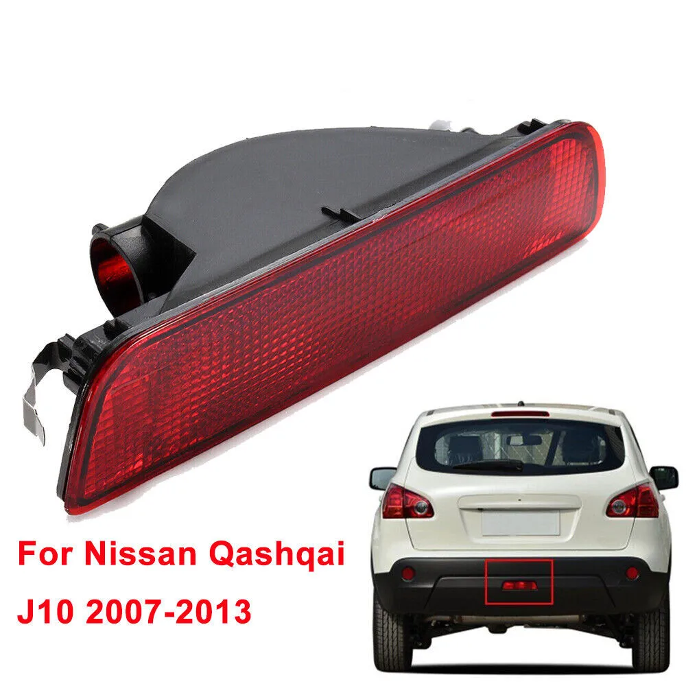 

1Pcs Rear Bumper Reflector Fog Tail Light Lamp Cover For Nissan Qashqai J10 2007-2013 Lamp Hoods Exterior Parts