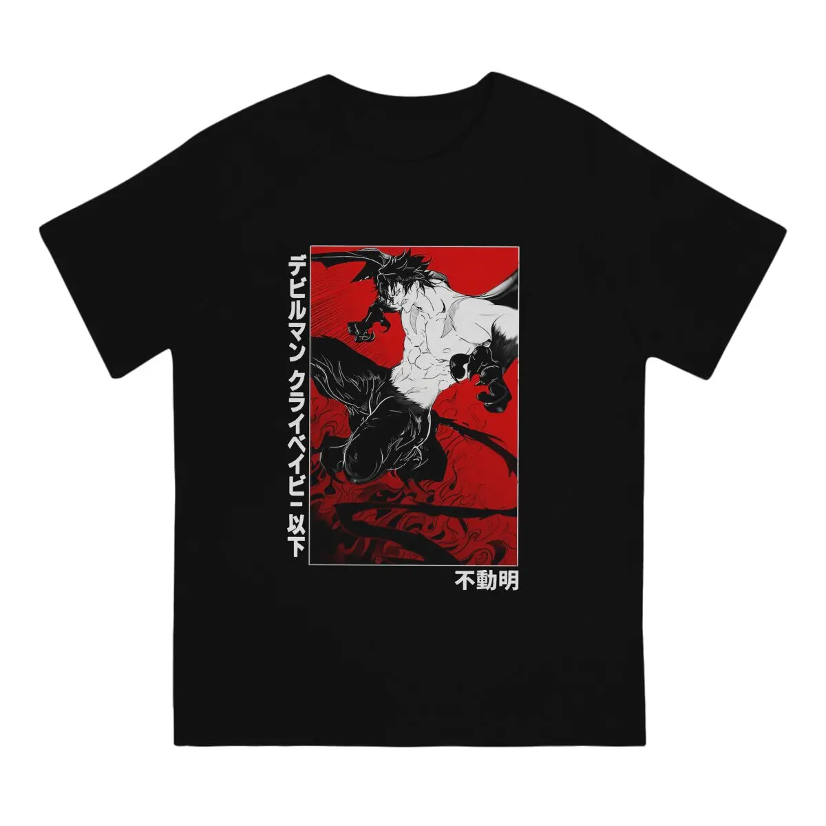 Devilman Crybaby Newest TShirt for Men Japanese Network Animation Round Collar Pure Cotton T Shirt Hip Hop Gift Clothes