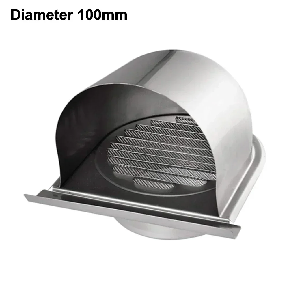 벤트 후드 배기 벤트 스테인레스 스틸 벽걸이 형 방수 100mm/150mm 공기 흐름 개선 부품 배기 추출기