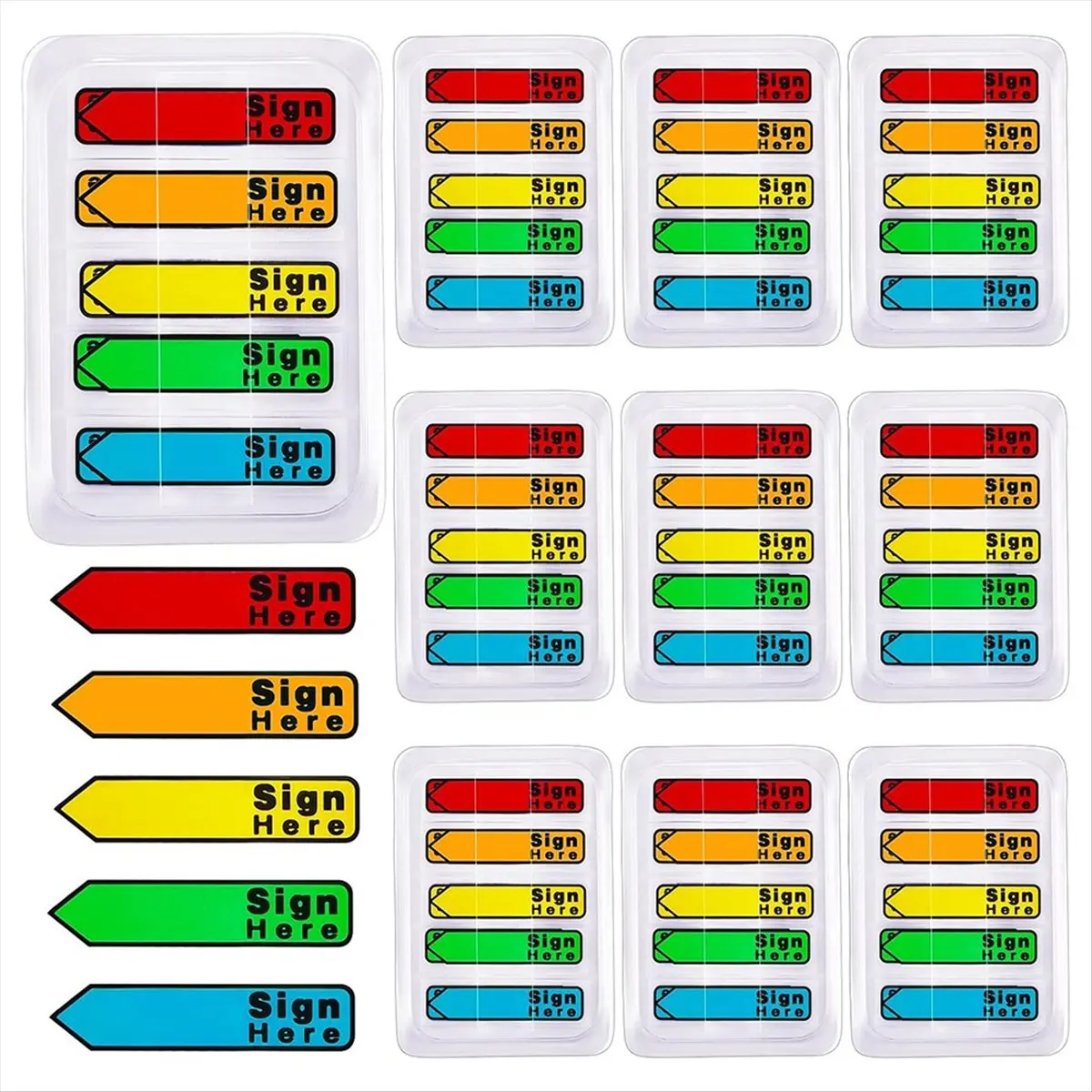 Suitable 1000 Pieces Sign Here Date Tabs Sign Here Date Stickers Flags Please Message Flags for Office Notebook Annotating Books