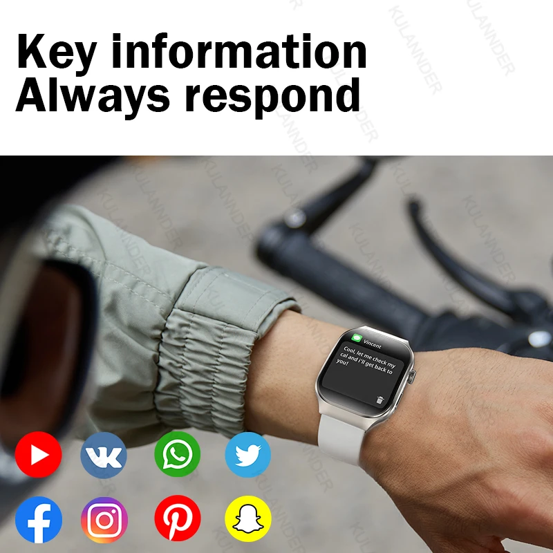 Relógio inteligente para IOS e Android, Blue Tooth Call, Frequência Cardíaca, Assistente de Voz em Saúde, 100 Modos Esportivos, Smartwatch Empresarial e Esportivo, Novo