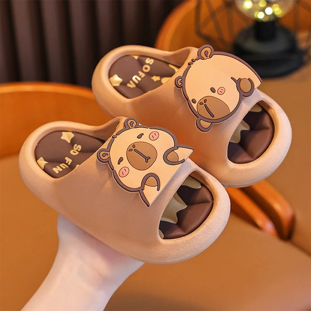 

Perfect Gift Capybara Kids Slippers Indoor & Outdoor Comfortable Home Shoes Non-slip Children's Slippers for Boys and Girls