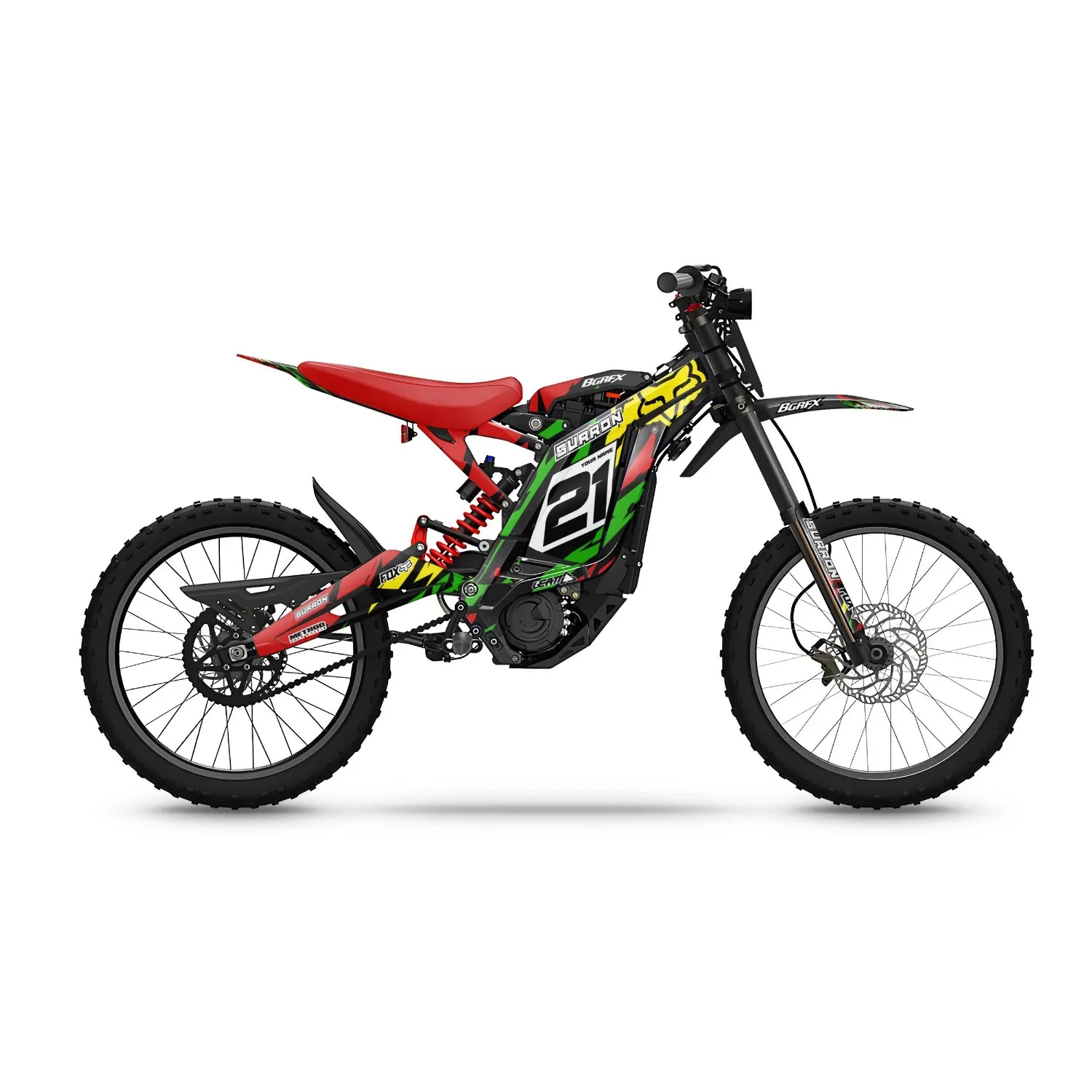 Motorcycle Body Fairing Sticker Decal Protective  eBike eMoto Full Graphic Kit For Surron Light Bee X  Design -20