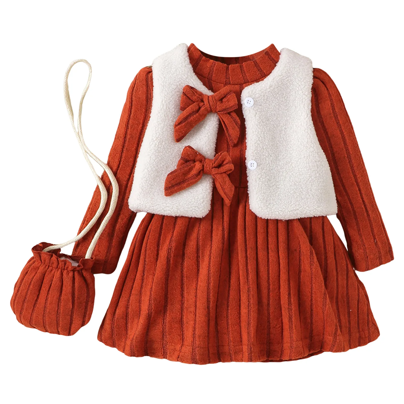 

Kids Crop Top Outfits Toddler Baby Girl Clothes Fall Winter Outfits Infant Girl With Ribbed Long Girls Christmas Clothes Size 12