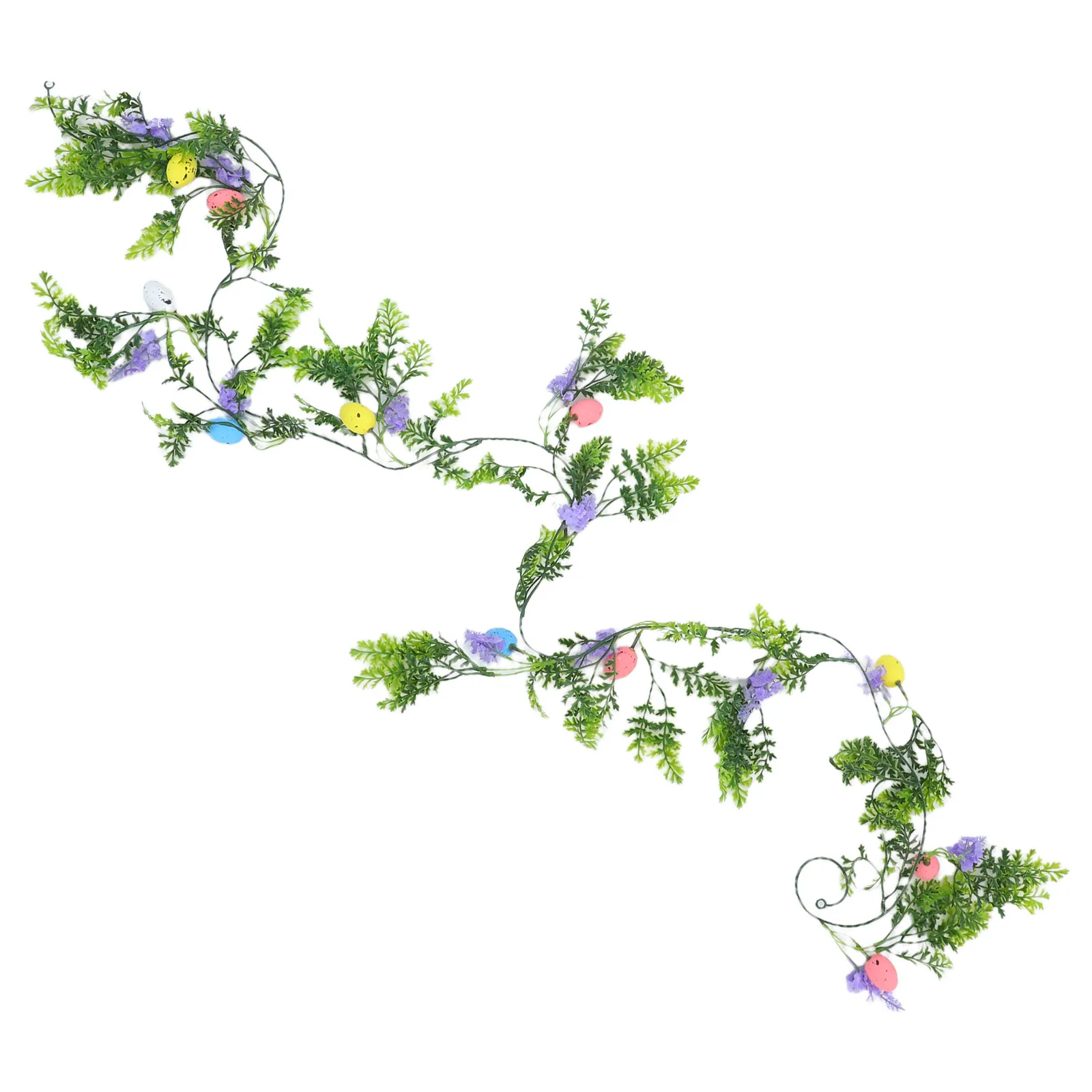 

2M Easter Egg Artificial Vine Indoor Decoration Realistic Faux Eggs PVC Material Wall Hanging Plants Teen Bedroom Home Decor