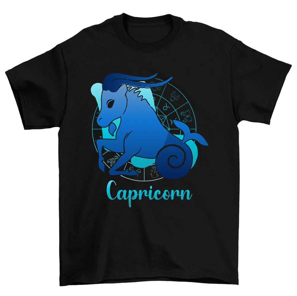 Capricorn Astrology Zodiac Horoscope Sign T-Shirt Men Women High Quality 100%Cotton Short Sleeve