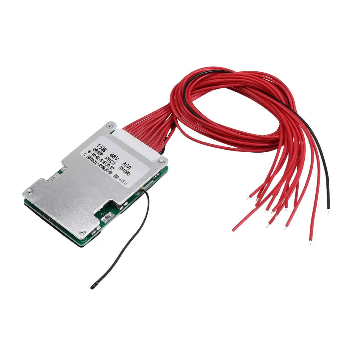 A10I For 15S 48V 30A LiFePO4 PCB Protection Board with Balance Wire and ,Common Port,Ten Protection Functions