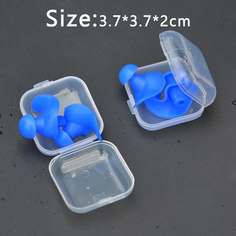 1 Pair Of Waterproof Swimming Earplugs With Boxed Soft Silicone Spiral Earplugs, Used For Noise Prevention Of Snoring And Diving