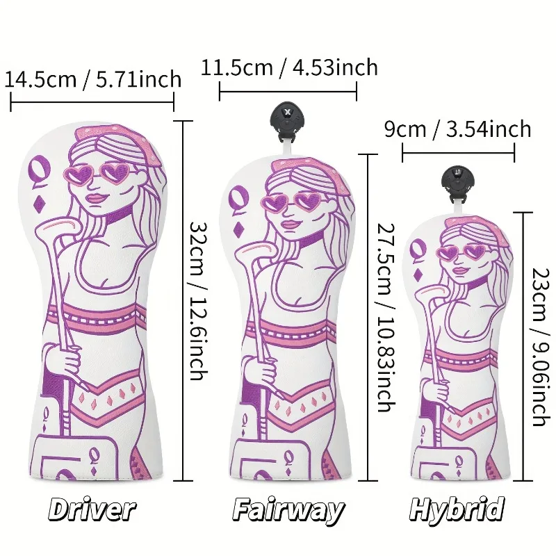 Anime Q-Pattern Golf Club Cover - Durable Synthetic Materials, Fashionable Club Cover, Golf Accessories image 6