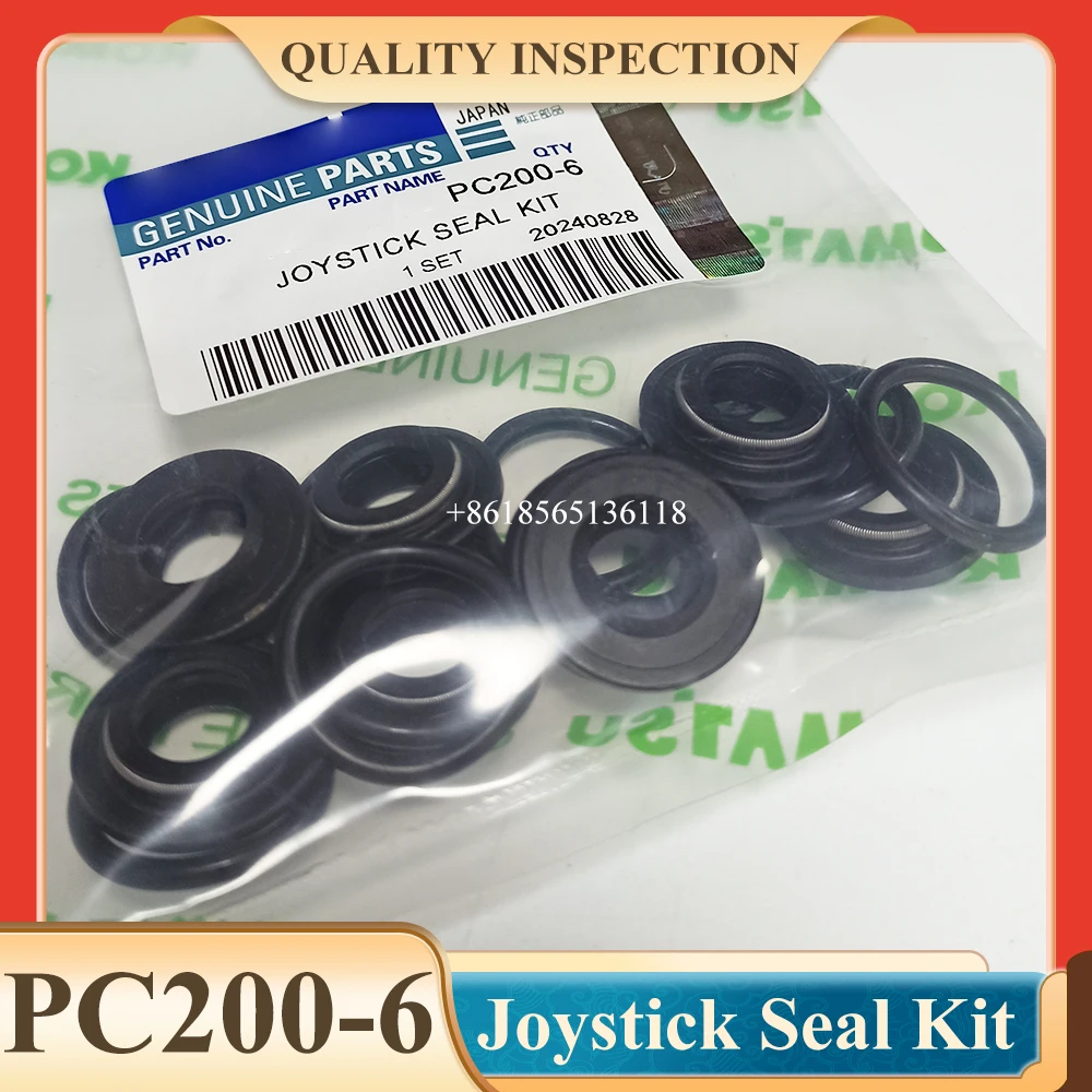 

PC200-6 6D95 6D102 Joystick Seal Kit for Komatsu Excavator Pilot Valve Repair Kit Operating Lever O-ring