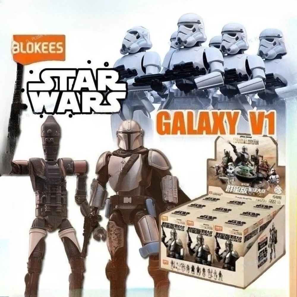 

Оригинальные Blokees Star Wars The Mandalorian Vol.1 Ahsoka Din Djarin IG-11 Grogu Darth Vader, наборы фигурок, подарок на Хэллоуин