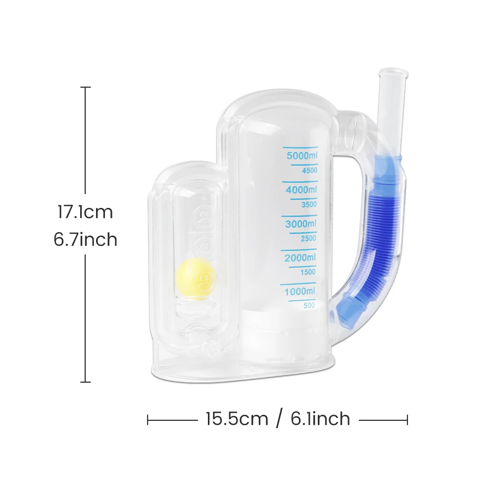 1 / 3 Balls Breathing Trainer Lung Function Improvement Trainer Respiratory Spirometry Breath Exerciser Measurement System