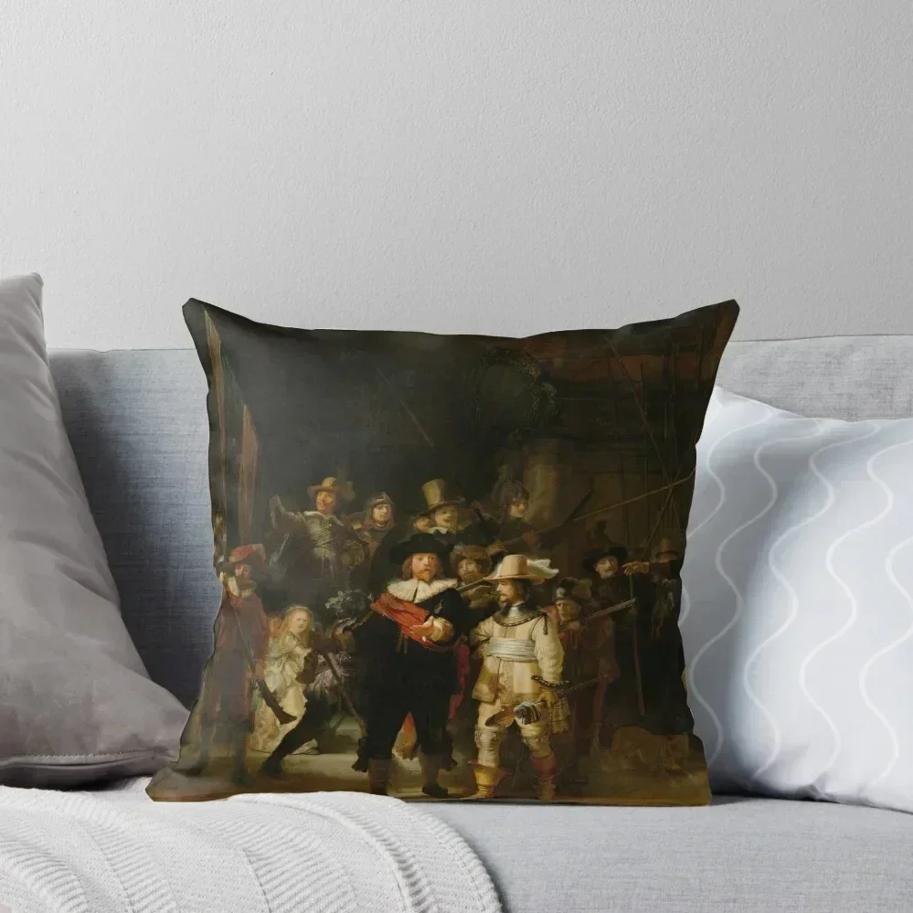 The Night Watch - 'Nachtwacht' by Rembrandt Throw Pillow Pillow Cases Decorative Pillowcase Christmas Pillow