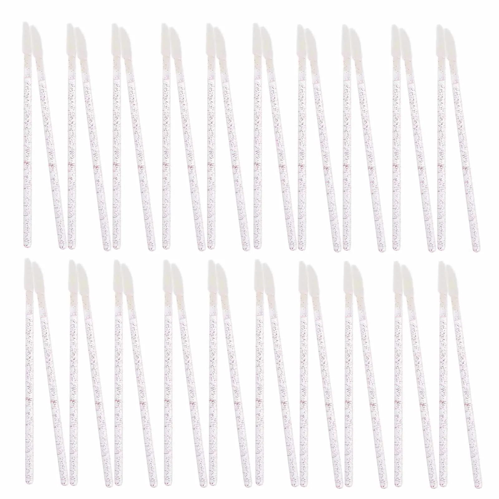 

250pcs Lip Gloss Applicator Brushes Pink Crystal Lipstick Wands for Eyelash Extensions Makeup Tools Nail Polish Brush
