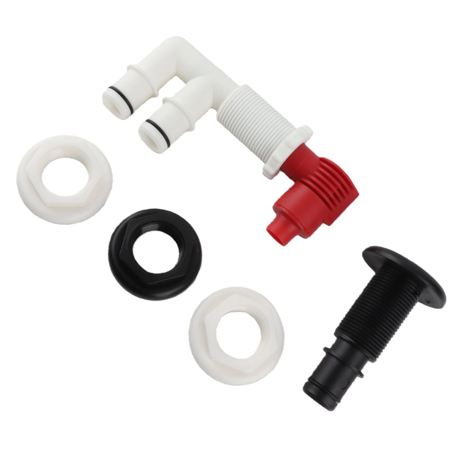 Marine Pump Out Aerator Combo Kit 1-1/16 Inch Mounting Drain Valve Recirculating Pump Aerator for Live Wells Bait Wells