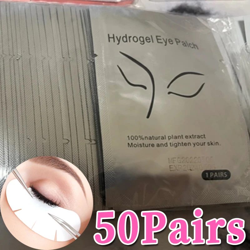 20/50Pairs Eyelash Pad Gel Patch Grafting Eyelashes Pads Disposable Under Eye Patches Eyelash Extension Non-woven Makeup Tools