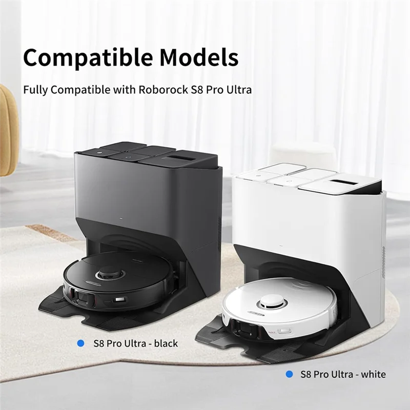 

New For Roborock S8 Pro Ultra Robot Vacuum Cleaner Main Side Brushes HEPA Filters Dust Bags Mop Pads Accessories Kit