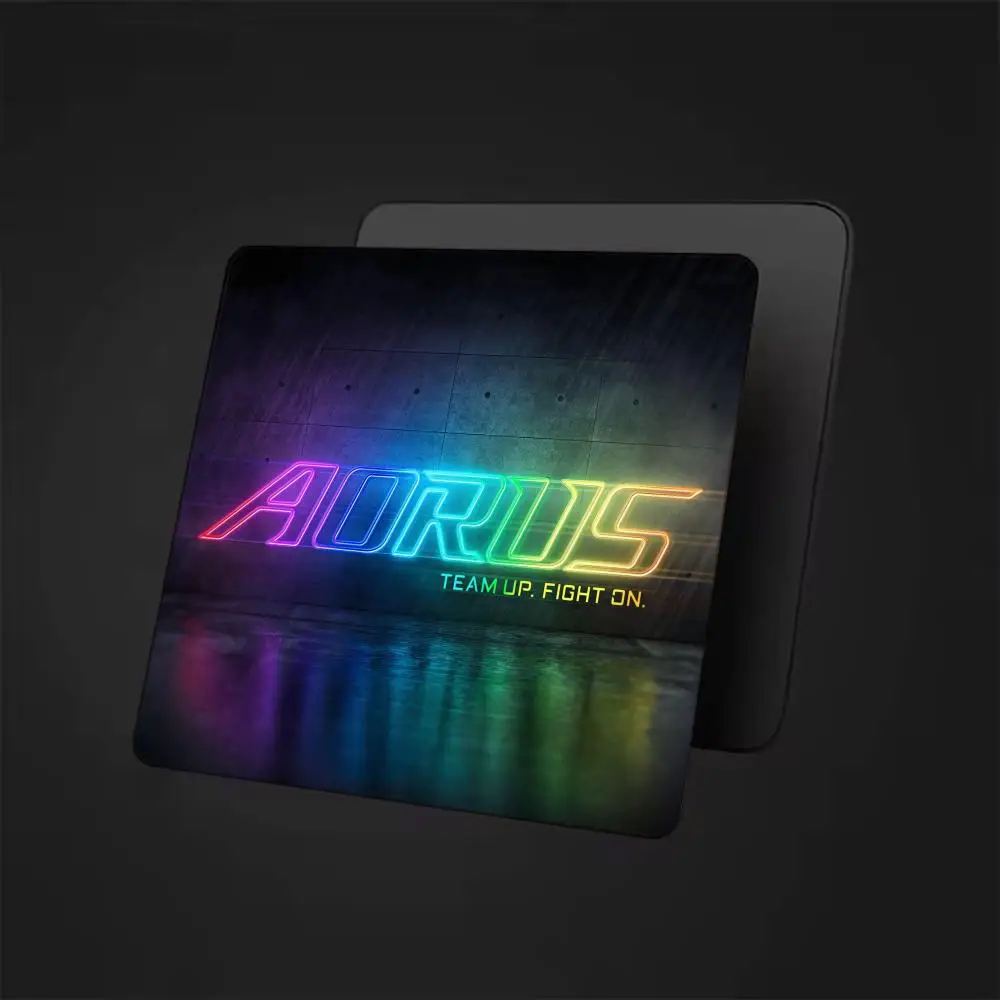 LOOGS A-aorus gameS Mouse Pad Cartoon rubber Small mouse pad desktop computer office keyboard e-sports ROGs game