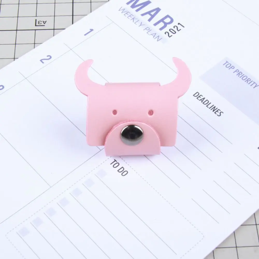 Earphone Cord Organizer Cute Animal Leather Cable Winder Anti Loss Cable Protector Clip Anti Winding Cartoon