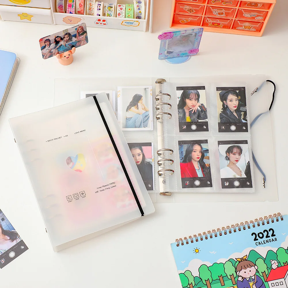 A5 Binder Photocards Collect Book Postcard Holder 10PCS Sleeves Journal Agenda Planner School Stationery