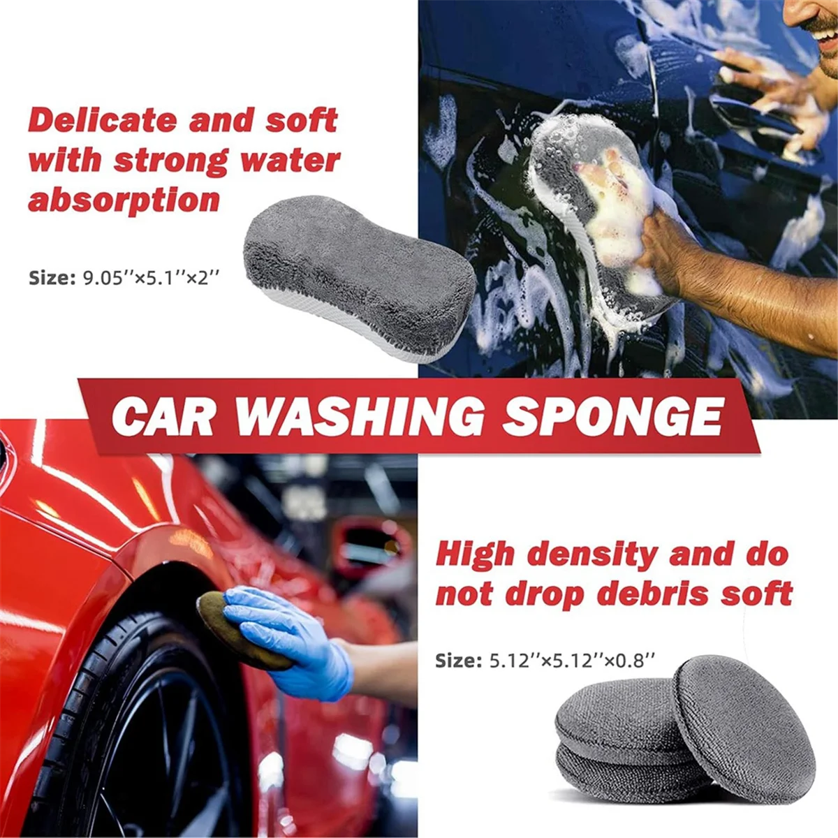 #28I Tools & Building Supplies,9Pcs Car Cleaning Tool Kit, for Interior Exterior Car Washing Beauty,grey