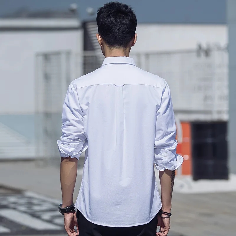 Novo 2022 camisa para homens camisas de Algodão casuais masculino bolso regular-ajuste botão-paraho baixo camisa do homem de