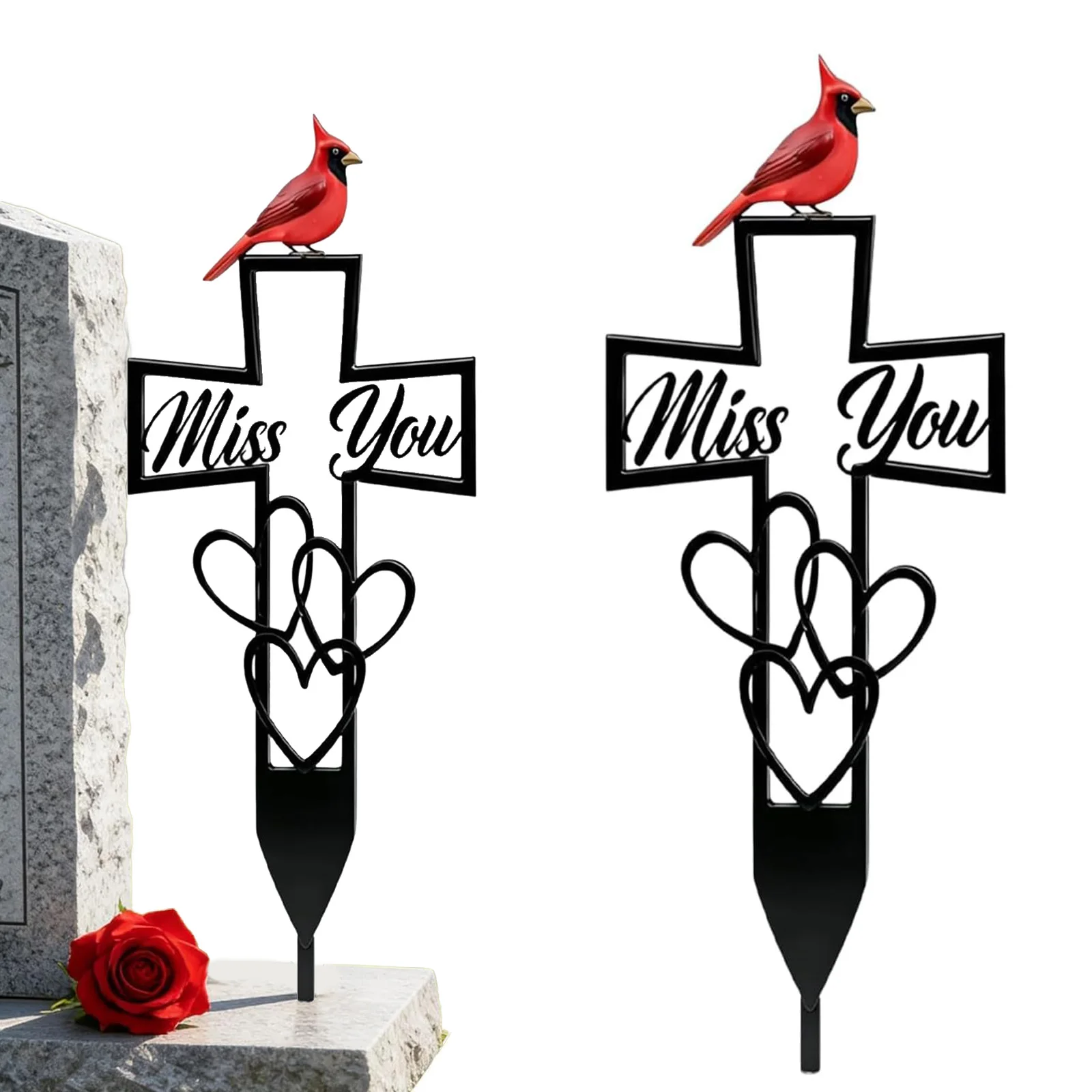 estacas-comemorativas-de-metal-em-formato-de-cruz-resistentes-as-intemperies-com-mensagem-'lembrando-de-voce'-ornamento-decorativo-para-jardim-residencial-com-estaca-de-solo