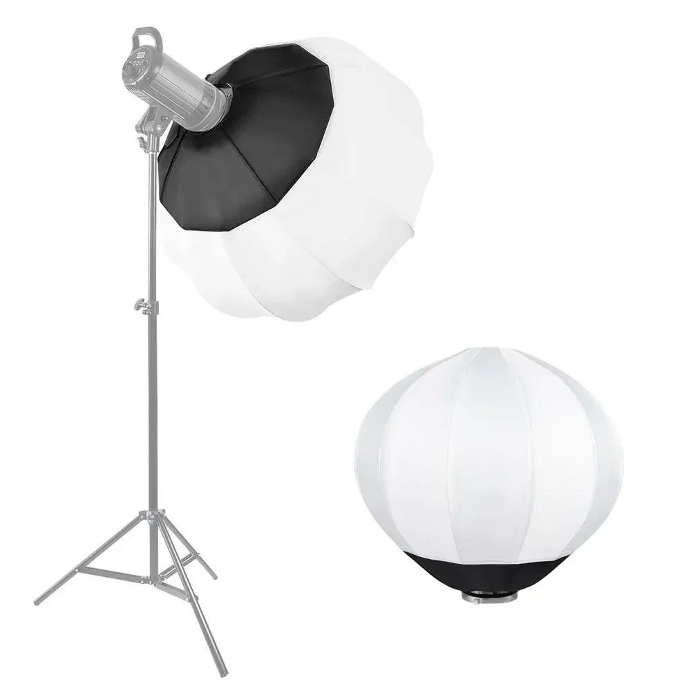 

Portable Light Modifier Lantern Diffuser Globe Softbox Bowens Speed Ring Quick Setup for Studio Strobe Tiktok Livestream Video