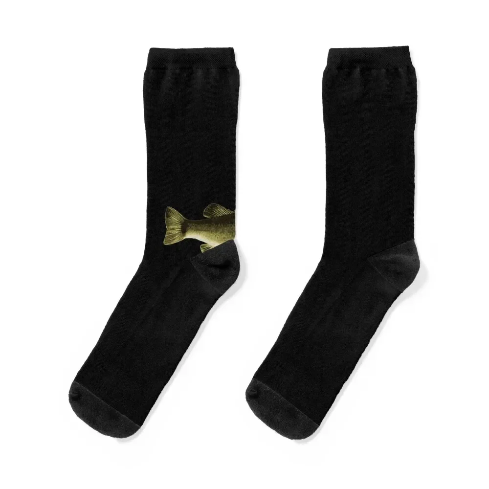 

Largemouth Bass Game Fish Angler Gift Fisherman Socks christmas gifts funny gift Sports Rugby Socks Men's Women's