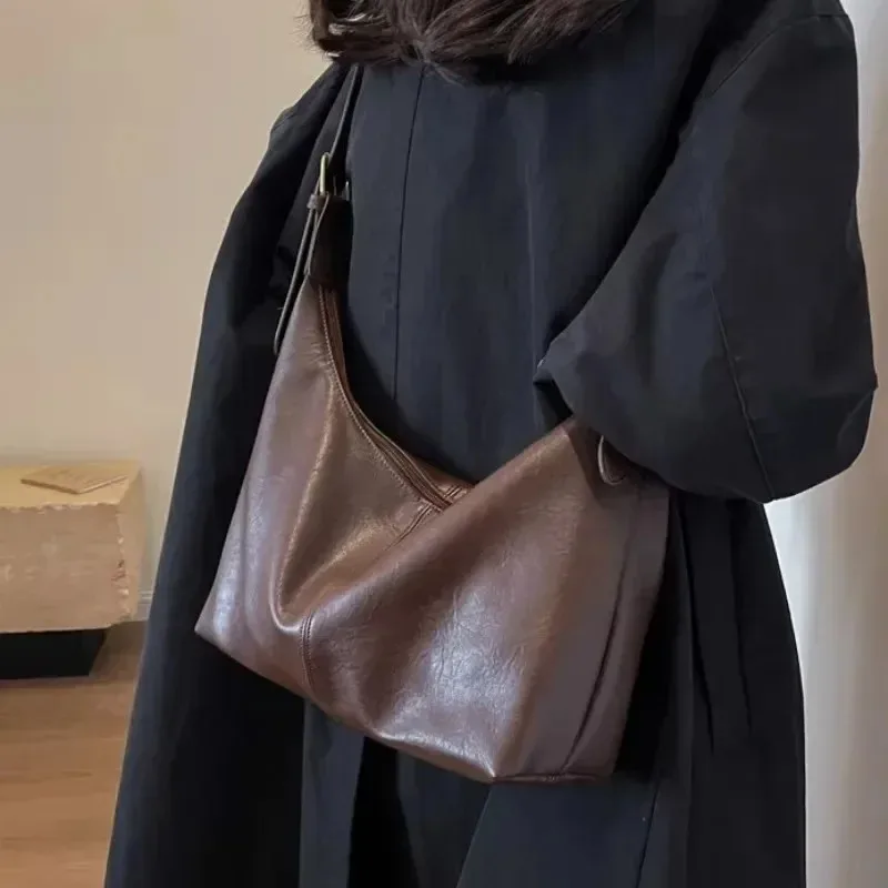 

New Style Pu Zipper Women's Shoulder Bags 2025 Fashion High Capacity Sewing Thread Crossbody Bags Bolsas Femininas