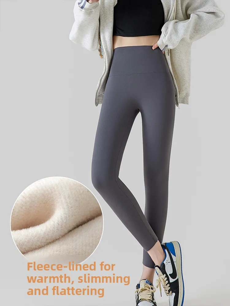 슬리밍 요가 팬츠 하이웨이스트 안감 타이트 마이크로 프리미엄 레깅스 힙업 롱 팬츠 나일론 스판덱스 캐주얼 웨어