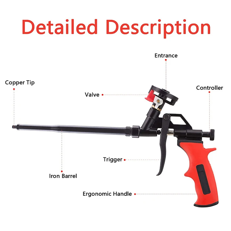 Professional Pu Gun Expanding Foam Sprayer For Heavy Tool Clean Home Sealing Easy Applicator Applicator Duty Insulating Fil