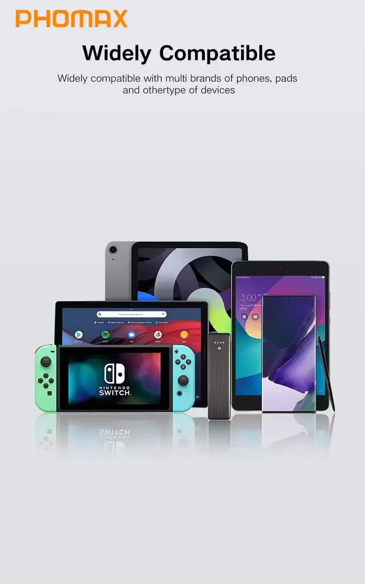 

PHOMAX 5000mAh Power Bank Mini Portable Charger for iPhone 15 14 12 pro Xiaomi Mi10 13 Huawei Samsung S23 Mini Power bank