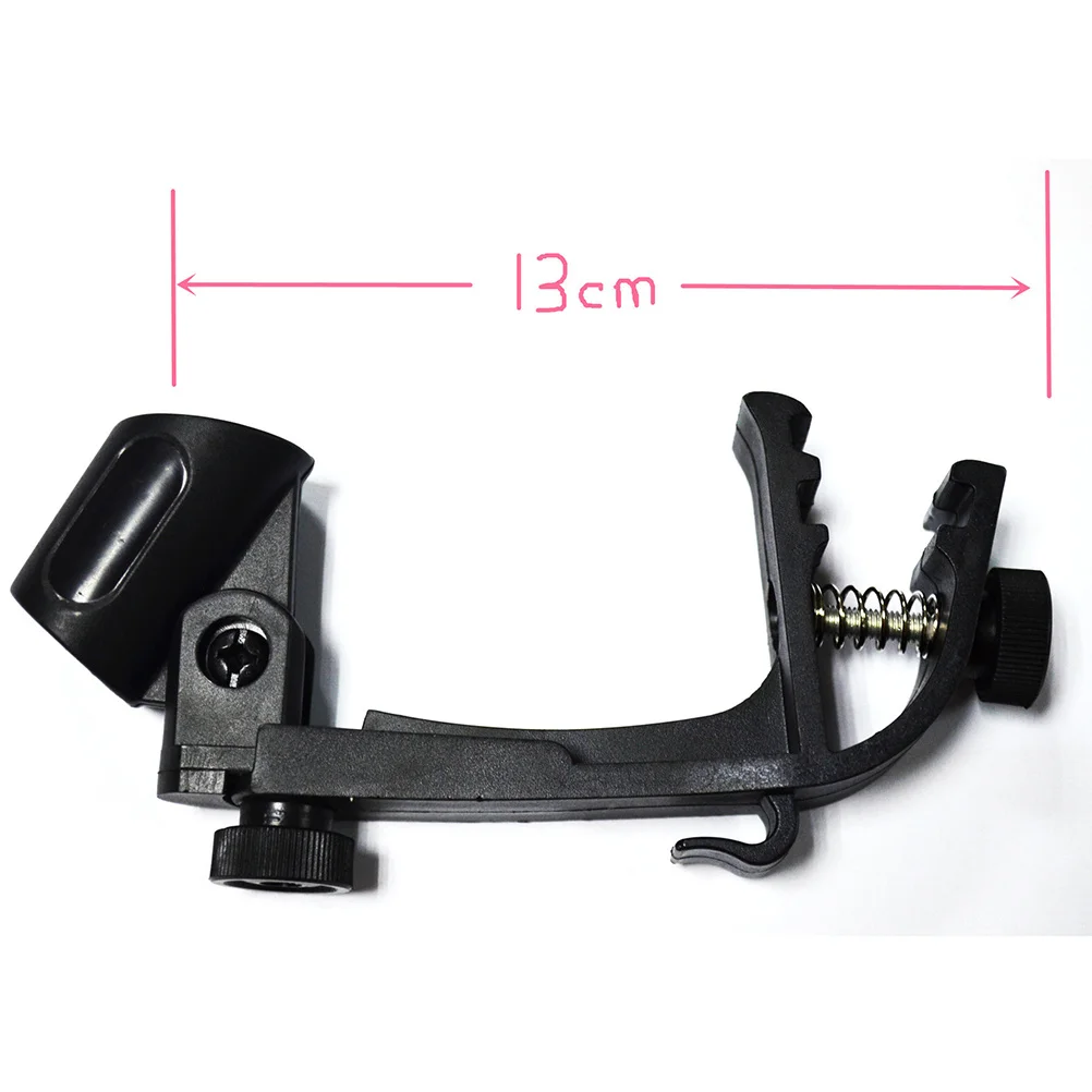 2 قطعة طبلة ميكروفون والعتاد دائم معدن قابل للتعديل كليب المضادة للانزلاق للصدمات الأسود طبل كليب حامل ميكروفون #2