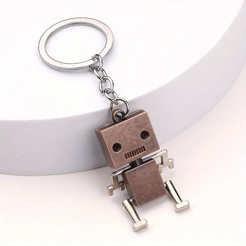Creative Small Movable Robot Keychain Casual Toy Suitable for Carkey Backpacks Decorations  Birthday Gifts for Boys Girls