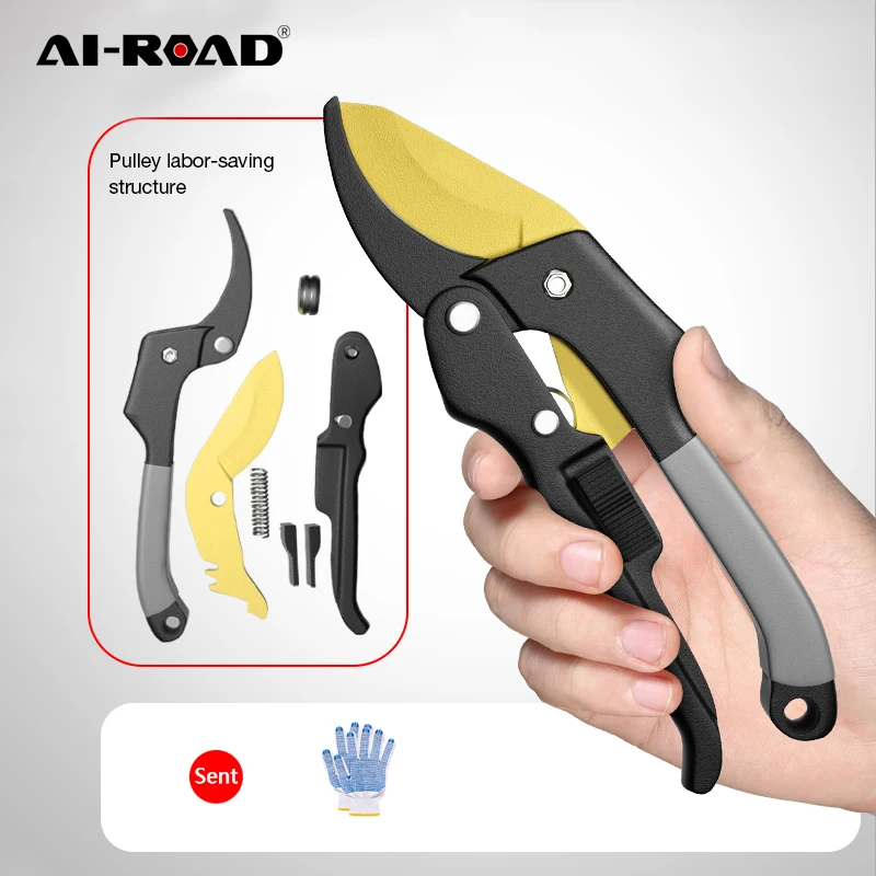 

Pruner Tree Cutter Gardening Pruning Shear Scissor Stainless Steel Cutting Tools Home Garden Supply Anti-slip Hand Tools