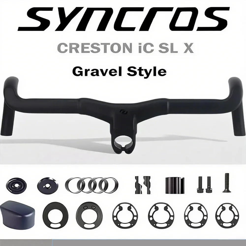 

Syncros Gravel Handlebar Creston IC Sl x Full Internal Cable Routing Road Handlebar T1000 Carbon Integrated Gravel Cockpit Di2