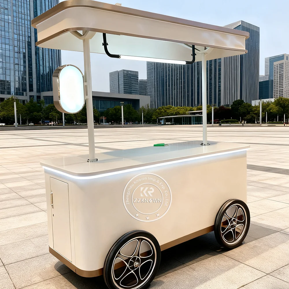 

Ice Cream Freezer Cabinet Ice Cream Kiosk Gelato Showcase Mobile Food Cart Street Food Cart Outdoor