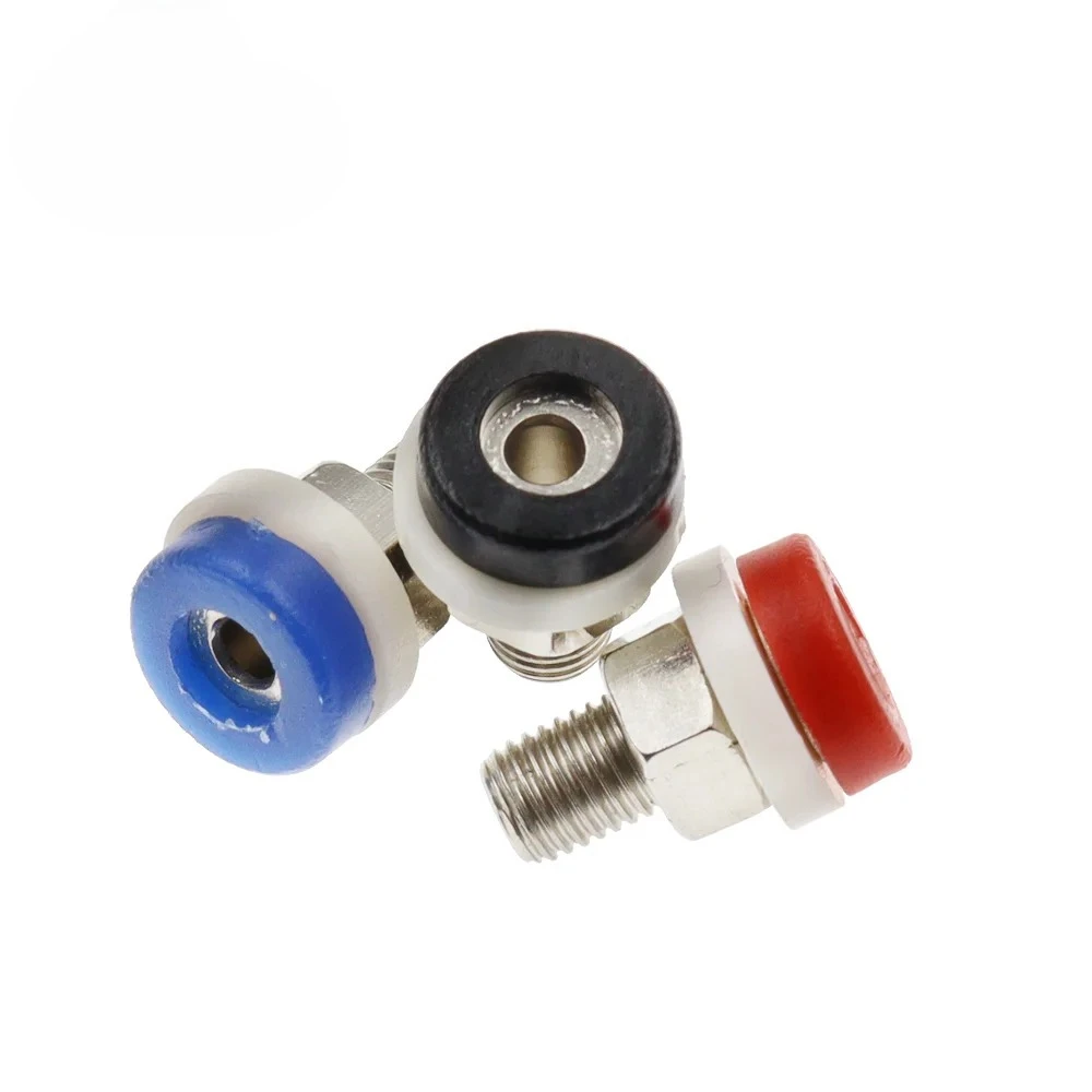 Brass 2MM Banana Socket Jack for Banana Plug Test Connector Insulated Socket Small Terminal Pure Copper Red Black Blue