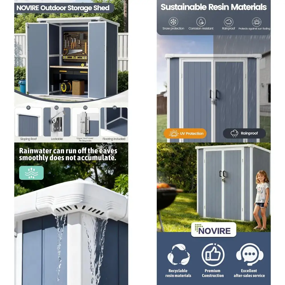 

Компактный уличный навес 5x3 с наклонной крышей, прочная цельнозерновая конструкция, идеально подходит для газонокосилок, велосипедов и сезонных столов.