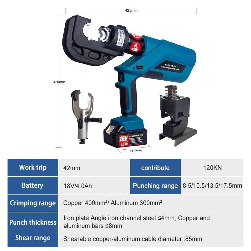 YJ--EZ-400H Multifunction  Electrohydraulic Cable Cutting, Crimping and Punching Three in One