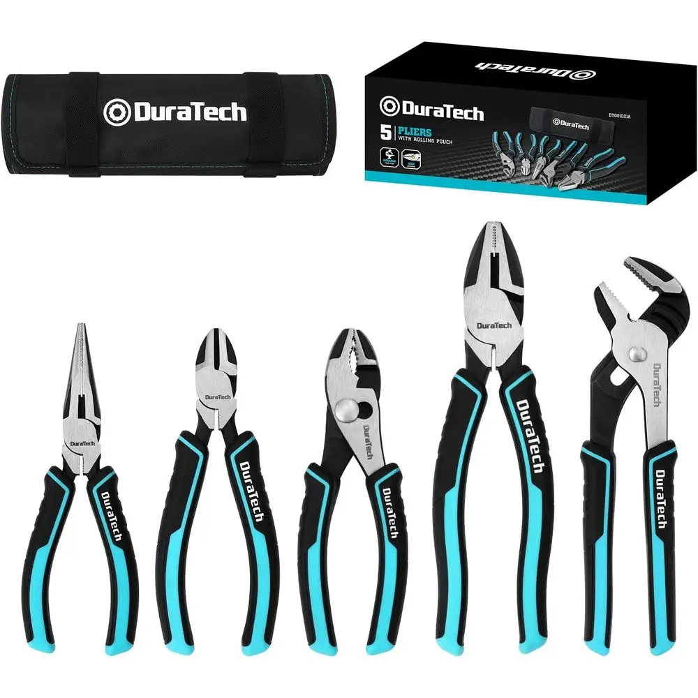 

6 Long Nose & 8 Linesman Pliers Set with Slip Joint, Diagonal Cutters, Joint Pliers, and Storage Pouch