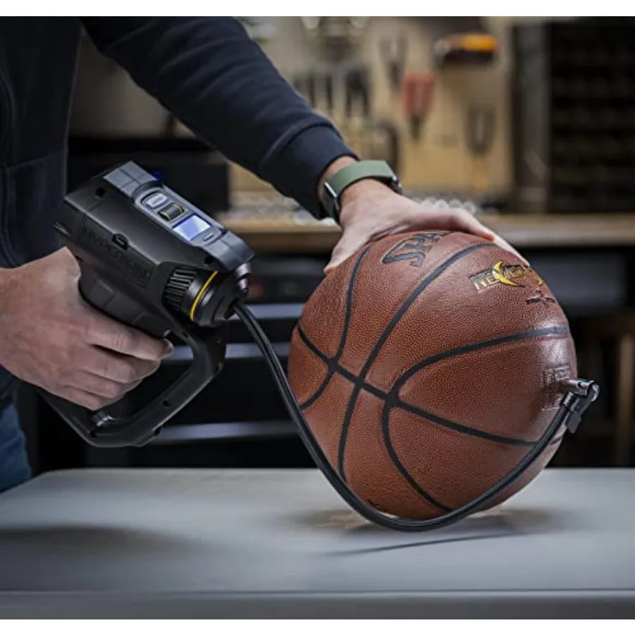 منفاخ إطارات محمول من Hyperion LiftAssist 100 رطل لكل بوصة مربعة لإطارات السيارات وإطارات الدراجة والألعاب والمطاطية 0441002HYWH مع D مدمج #6