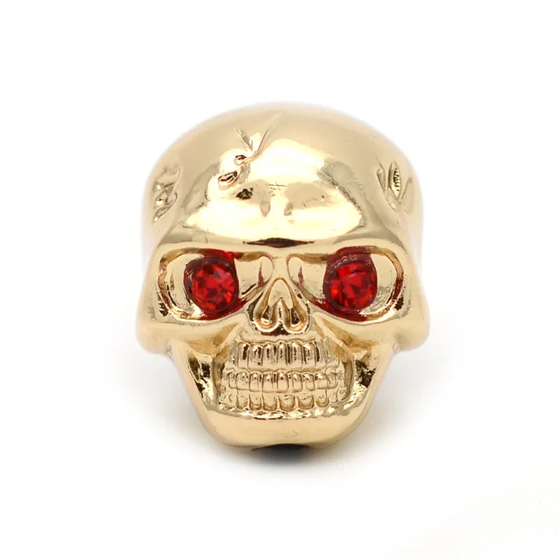 Shining Metal Skull Head Control Knobs for Electric Guitar Pots Tone Volume Control Knobs/Buttons Black/Chrome/Gold