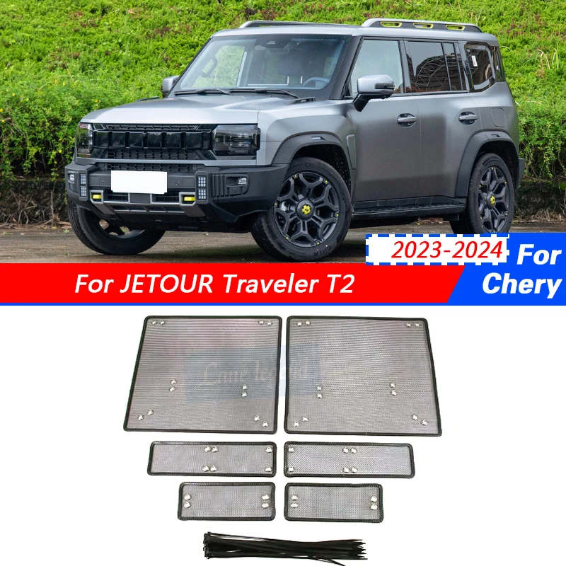 

6PCS Car Insect-proof Air Inlet Protection Cover Airin Insert Net Auto Vent Racing Grill Filter For CHERY JETOUR T2 2023-2024