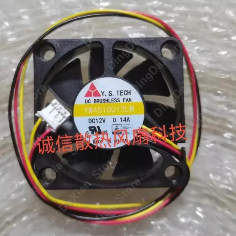 g For Y.S.TECH YW04510012LM DC12V 0.14A 4.5CM 3-pin silent cooling fan